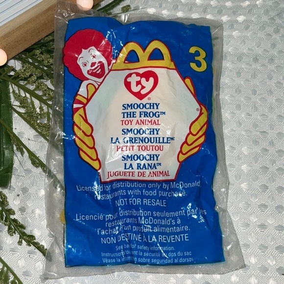 #3 Smoochy the Frog, 1999 TY McDonald’s Teenie Beanie Babies - SEALED. - Picture 3 of 3